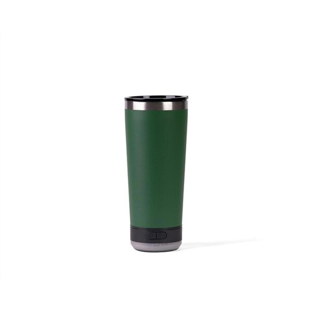 Dark Green Vibe 18oz Stainless Steel Tumbler with Flashlight Beacon